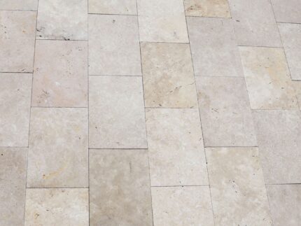 Beige Travertine-Cross Cut-Brushed-Tile