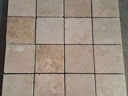 Beige Travertine-Cross Cut-Tumbled-Tile