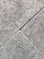 Silver Travertine-Cross Cut-Tumbled-Tile