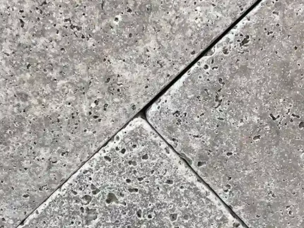 Silver Travertine-Cross Cut-Tumbled-Tile