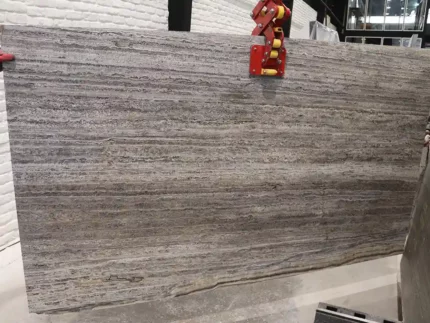 Silver Travertine-Vein Cut-Polished-Slab