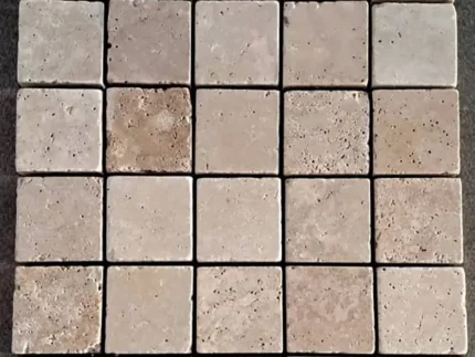 Beige Travertine-Cross Cut-Tumbled-Tile