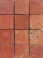 Red Travertine-Cross Cut-Brushed