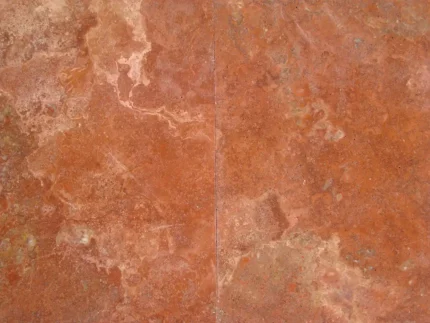 Red Travertine-Cross Cut-Brushed-Tile
