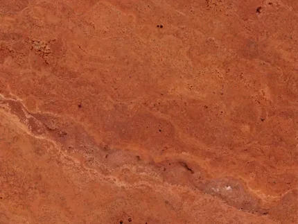 Red Travertine-Cross Cut-Brushed