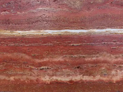 Red Travertine-Vein Cut-Brushed