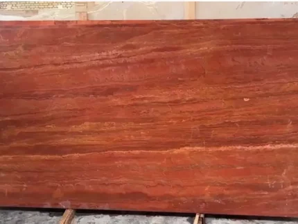 Red Travertine-Vein Cut-Polished-Slab