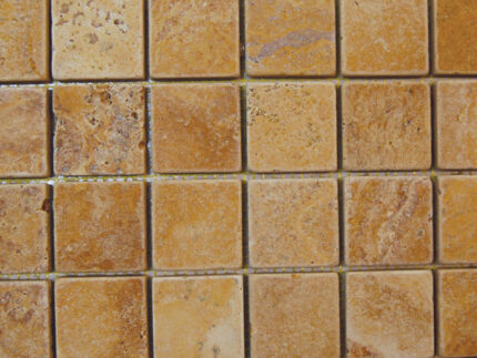 Жёлтый травертин – кубики