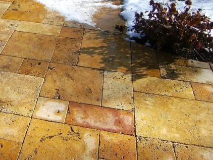 yellow travertine-Paver