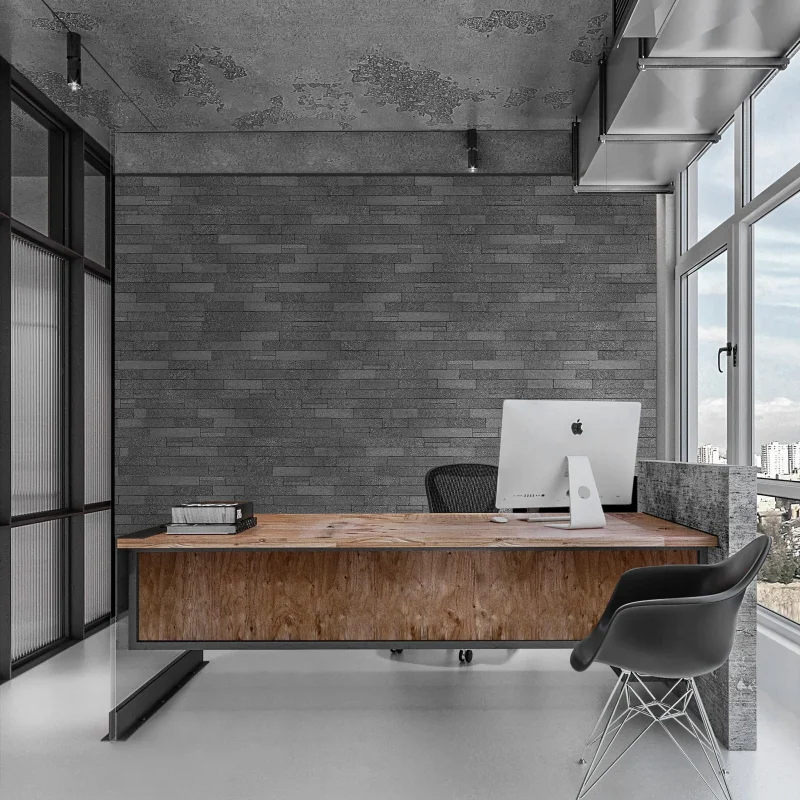 نصب سنگ لایمستون و گرانیت مشکی به صورت خشک