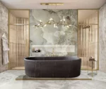 Pietra Grey Marble Bathtub - Brushed
